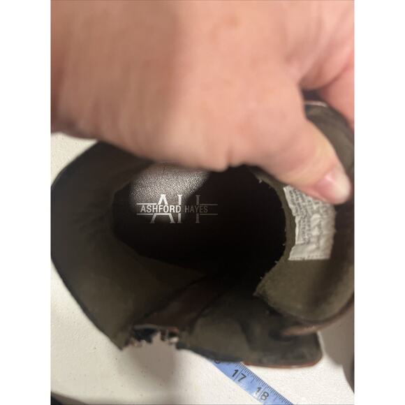 Ashford Hayes Men's Low Lace Up Brown Oxford Boot 10 Cap Toe Hipster Vegan - Picture 9 of 11